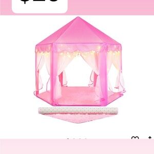 Pink Princess Play Tent with Lights